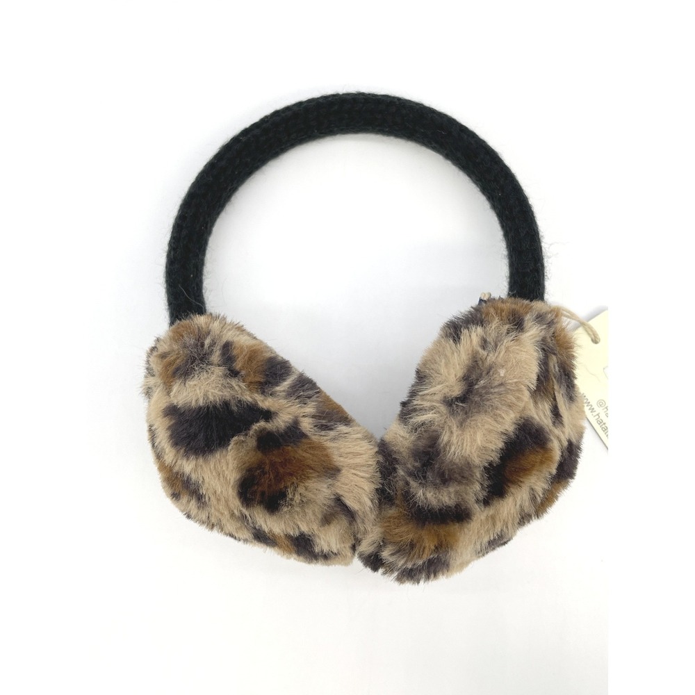 Hat Attack Womens Faux Fur Leopard Earmuffs One Size Mob Wife Winter Accessory